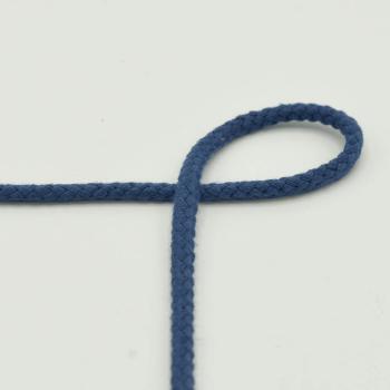 Kordel rund 6 mm Uni in Jeansblau